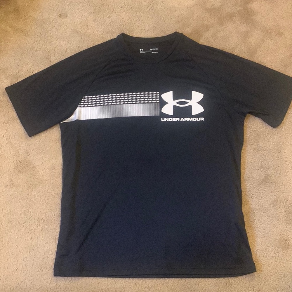 Black and White, XL, Under Armour Short Sleeve T-shirt